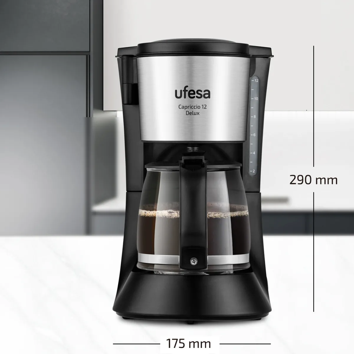 Ufesa Cafetera de Goteo CG7125 Capriccio 12 Delux