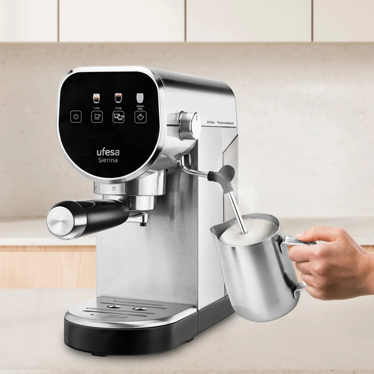 Ufesa Cafetera Espresso Thermoblock Sienna