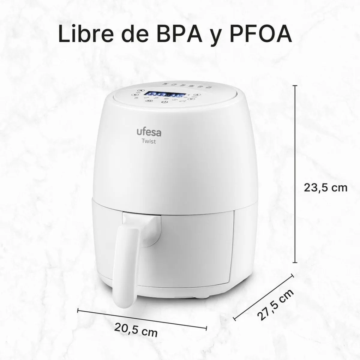 Ufesa Freidora de aire digital 2L Twist