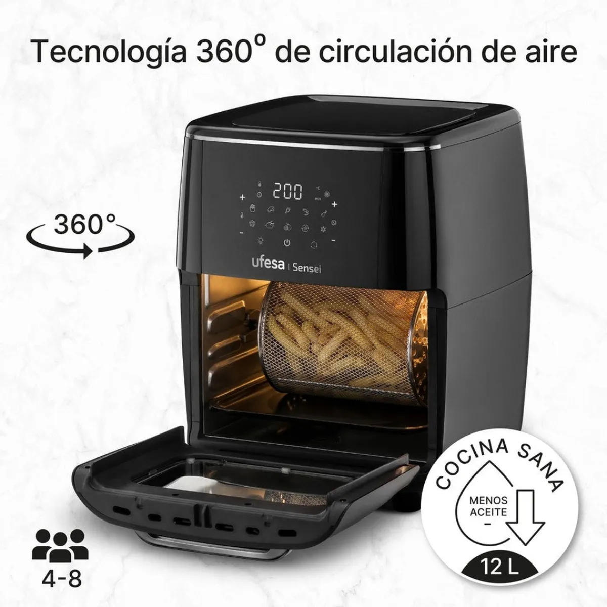Ufesa Freidora de aire digital 12L Sensei