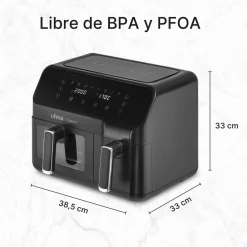 Ufesa Freidora de aire doble cubeta 5.5L + 3.5L Storm