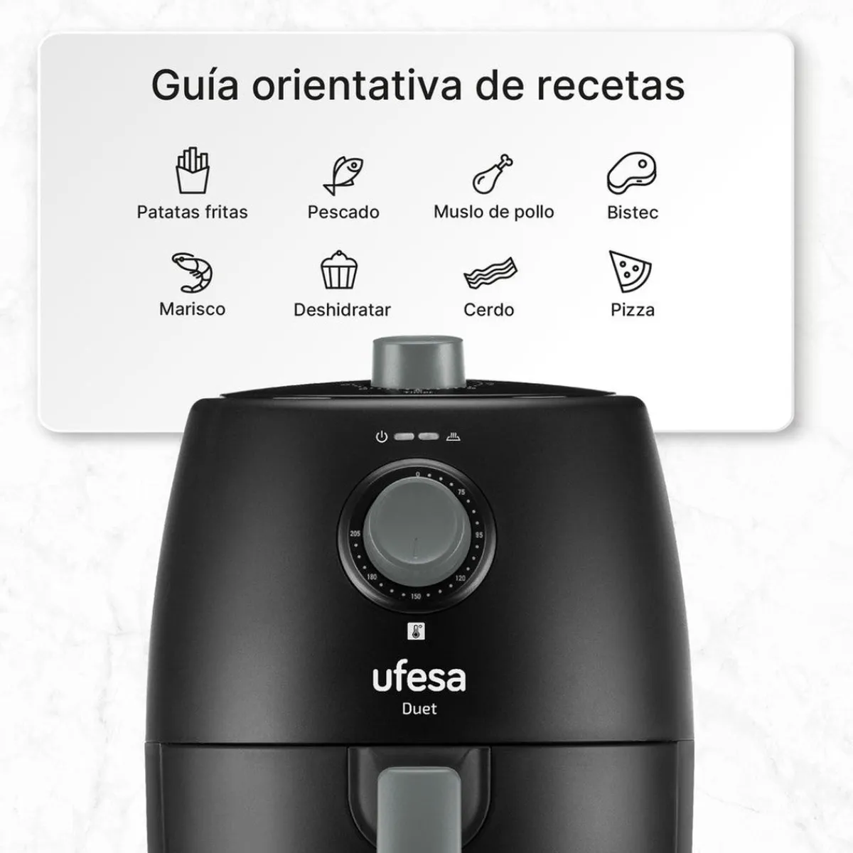 Ufesa Freidora de aire 2L Duet