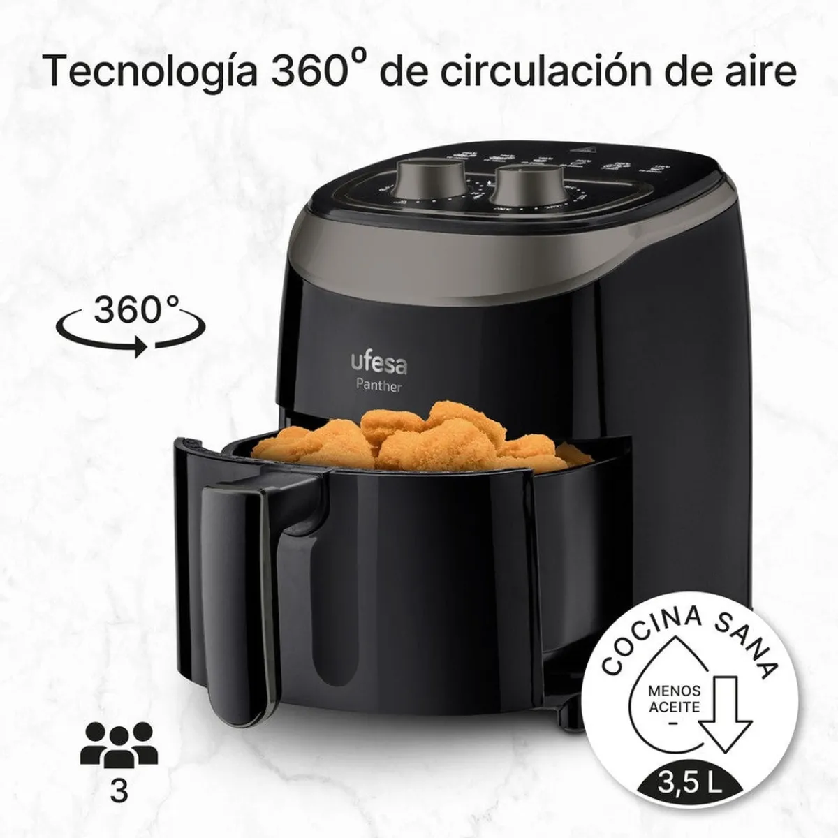 Ufesa Freidora de aire 3.5L Panther