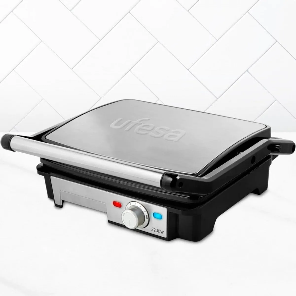 Ufesa Plancha de grill PR2000 con placas antiadherentes