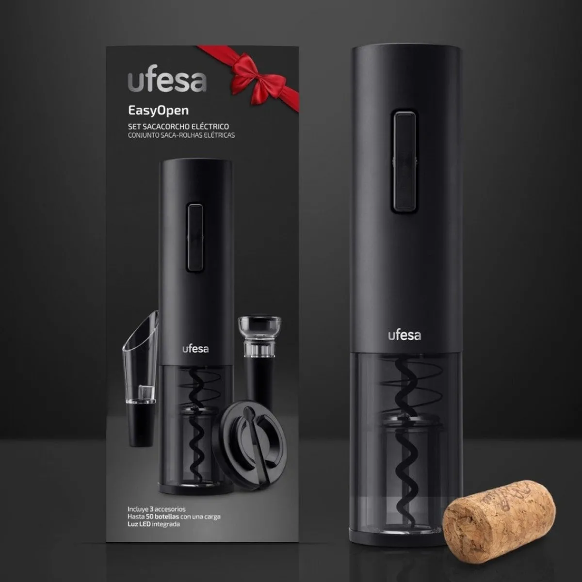 Ufesa Sacacorchos eléctrico EasyOpen