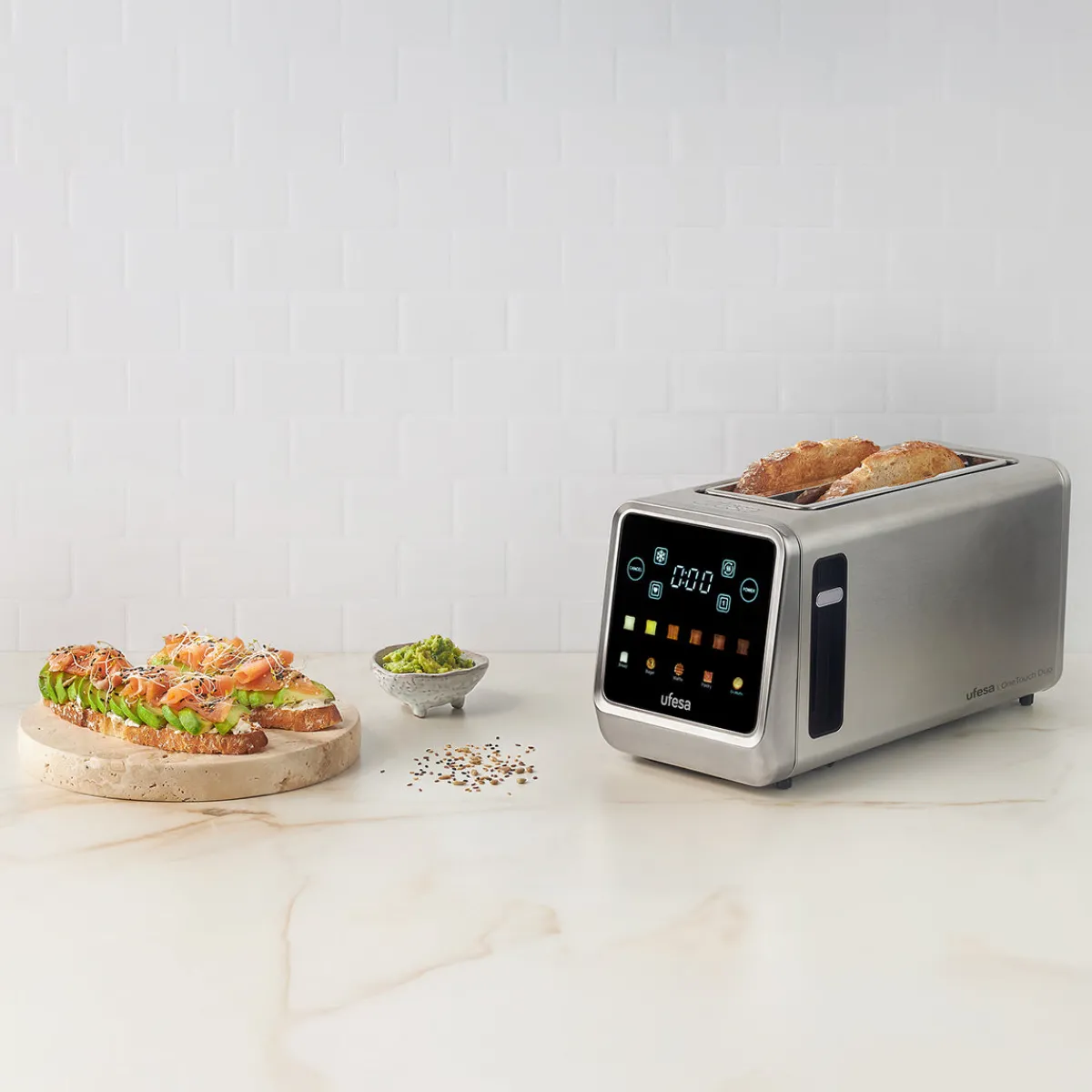Ufesa Tostador digital OneTouch Duo Plus de 2 ranuras 1450W